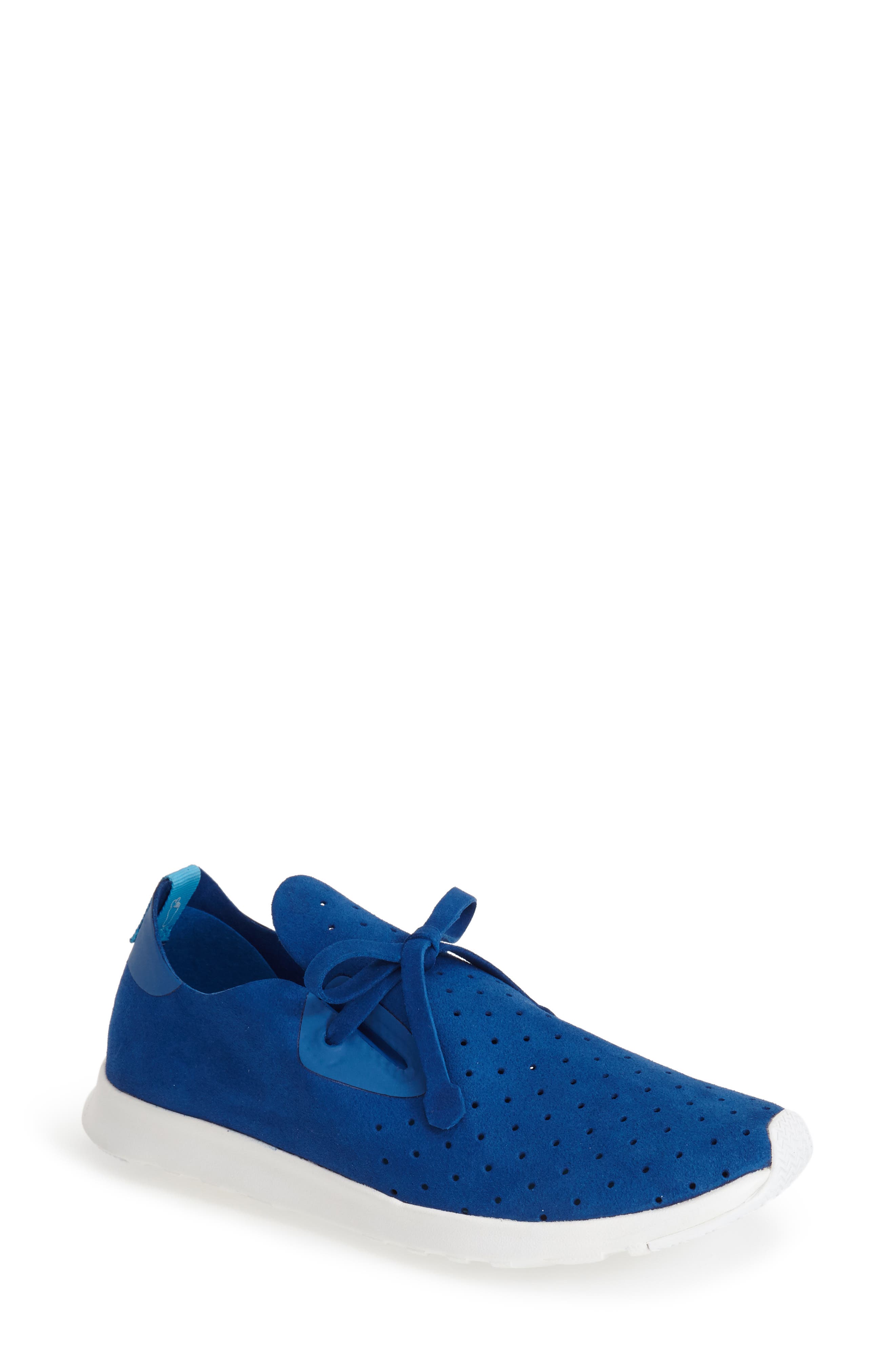 'Apollo' Perforated Sneaker, Alternate, color, BLUE