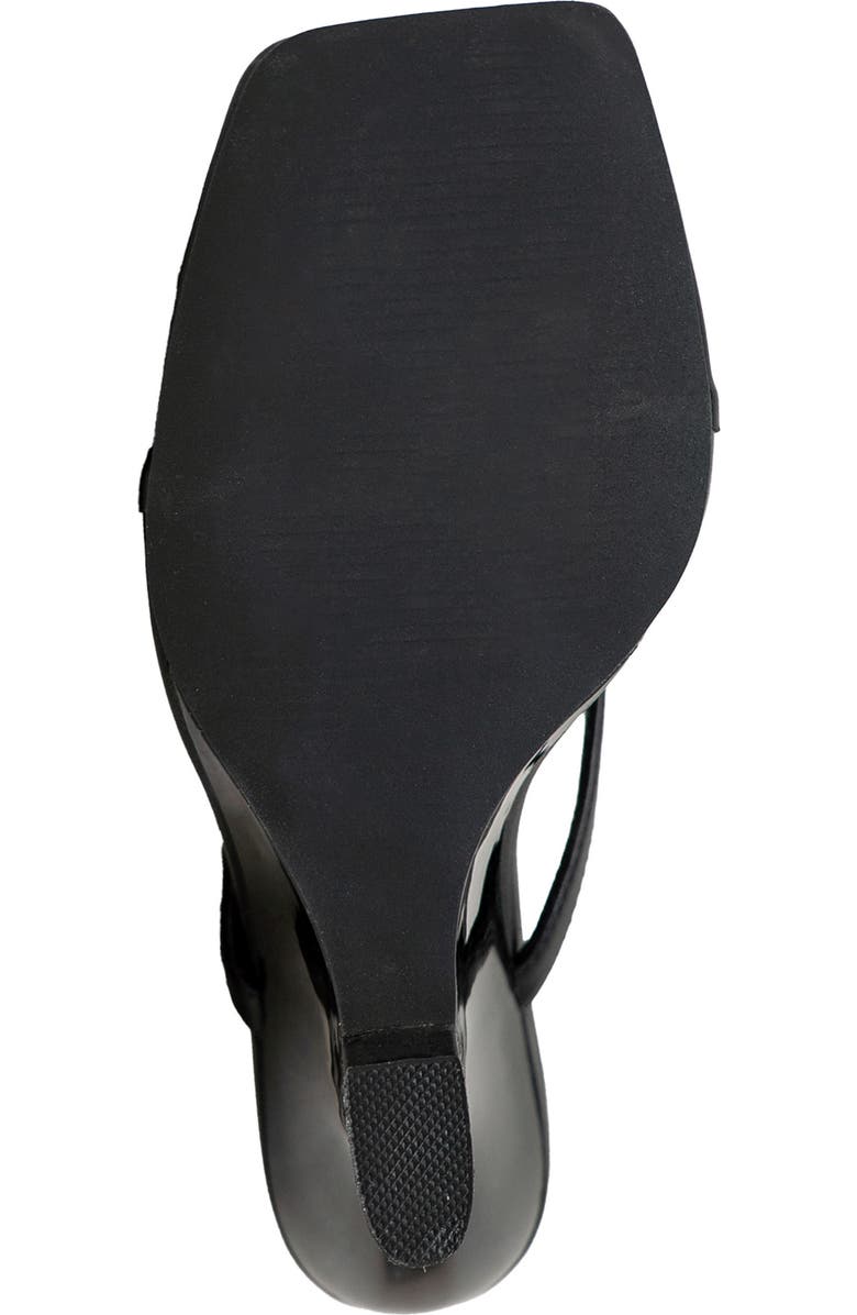 CHASE AND CHLOE Starfish Post Toe Wedge Heel Sandal, Alternate, color, Black