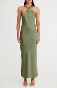 Significant Other Lucile Draped Sleeveless Gown