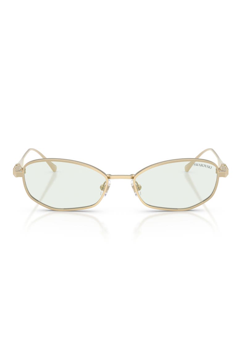 55mm Pillow Sunglasses, Main, color, GOLD / PHOTO GREEN TO GREEN