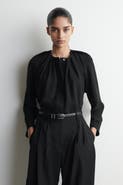 COS Voluminous Pleated Blouse