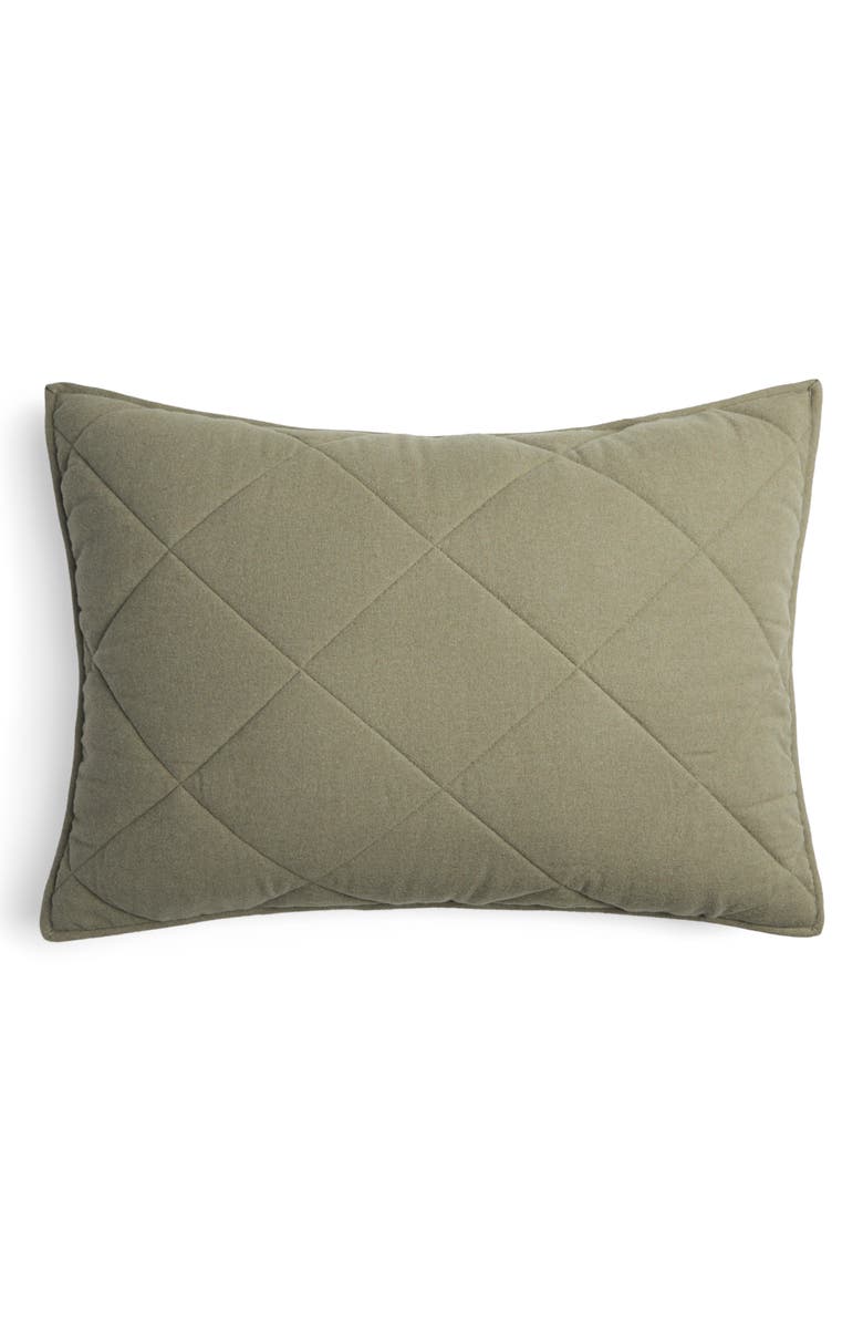 Parachute Set of 2 Quilted Flannel Pillow Shams, Alternate, color, Thyme