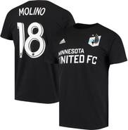 adidas Men's adidas Kevin Molino Black Minnesota United FC Go To Name & Number T-Shirt