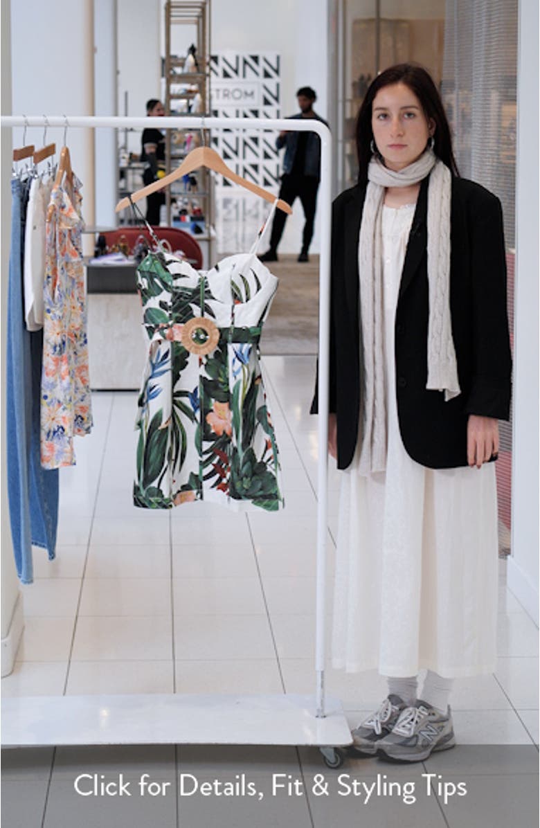 Midnight McCaw Fiesta Floral Linen Blend Mini Dress, sales video thumbnail