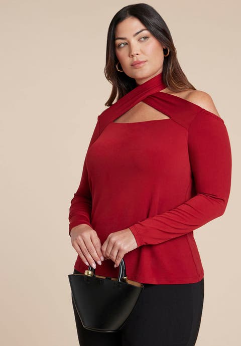 Cross Front Cut Out Top (Plus)