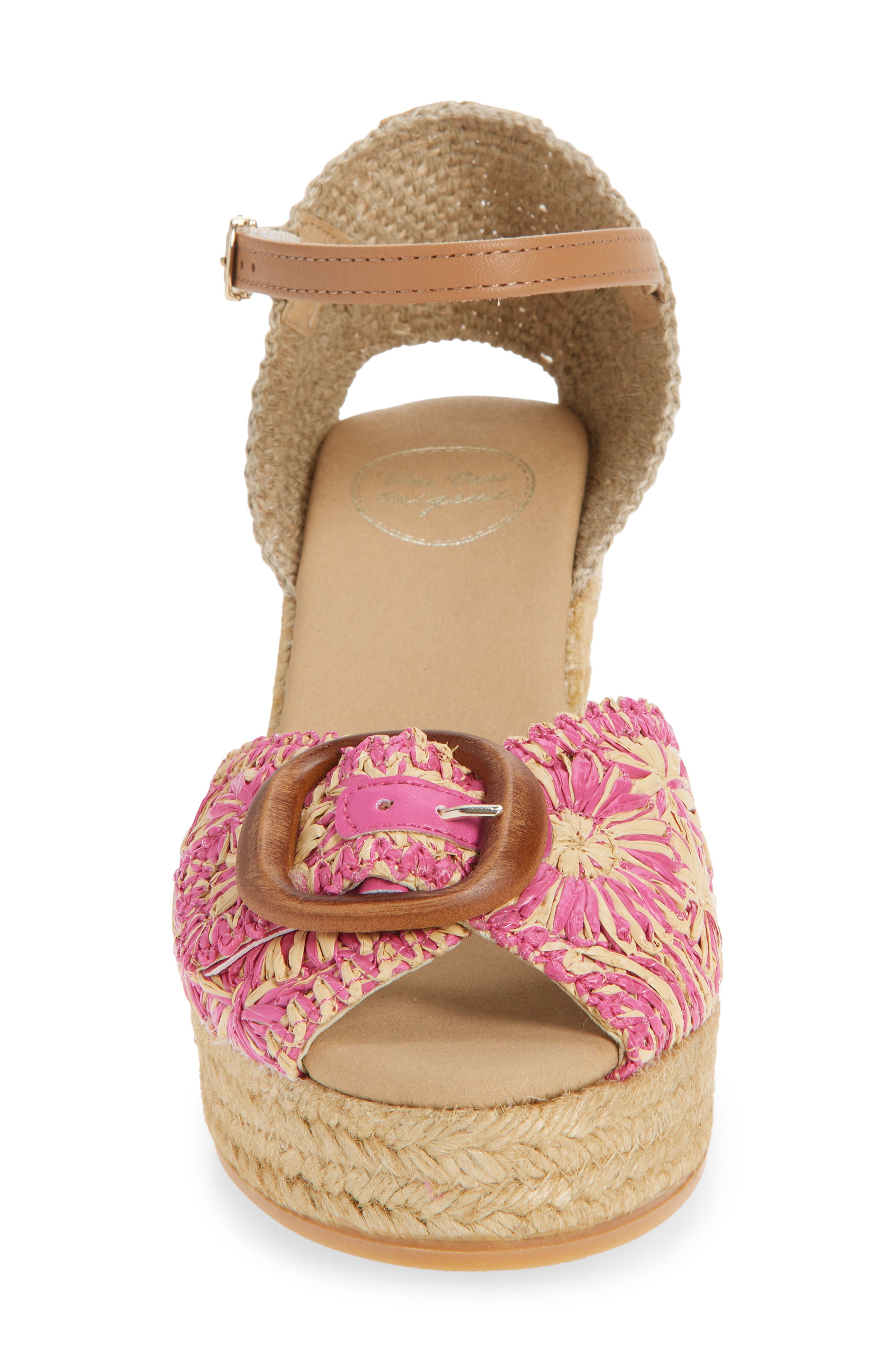 Toni Pons Lia Espadrille Ankle Strap Sandal, Alternate, color, Rosa