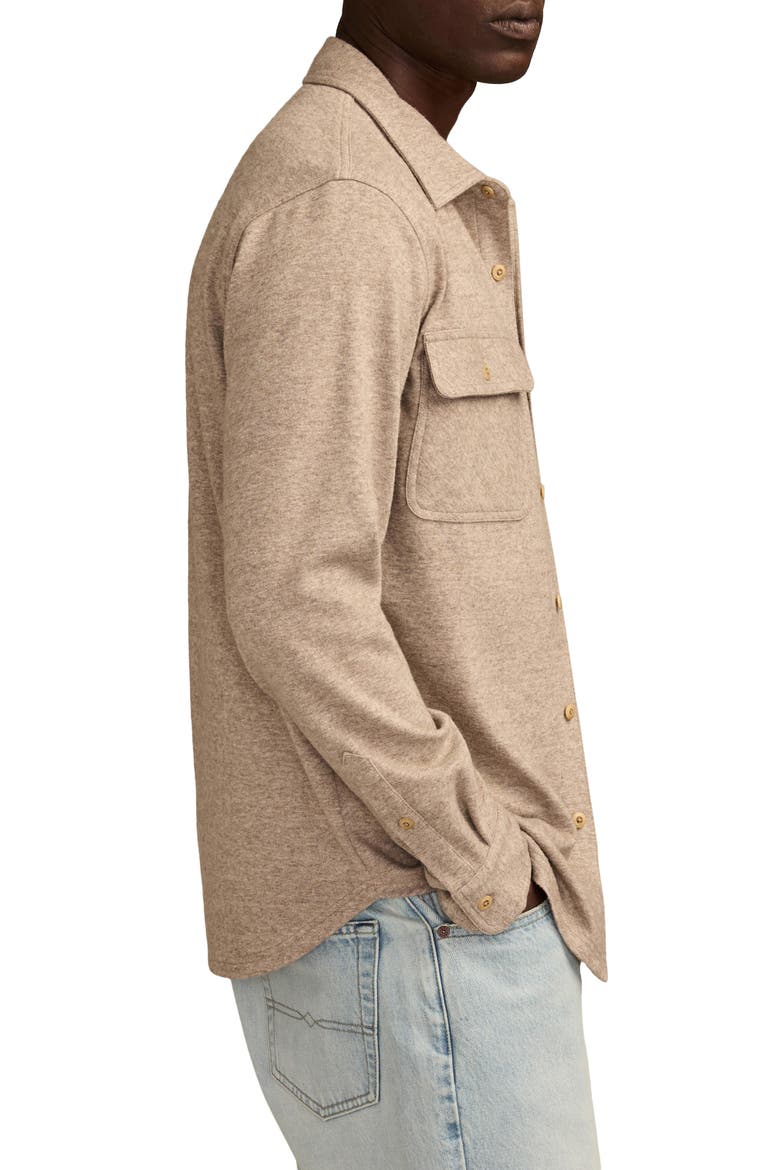 Regular Fit Knit Button-Up Shirt, Alternate, color, TAUPE HEATHER