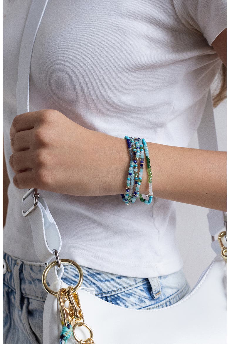 Indya Semiprecious Bracelet Set, Alternate, color, COOL MULTI