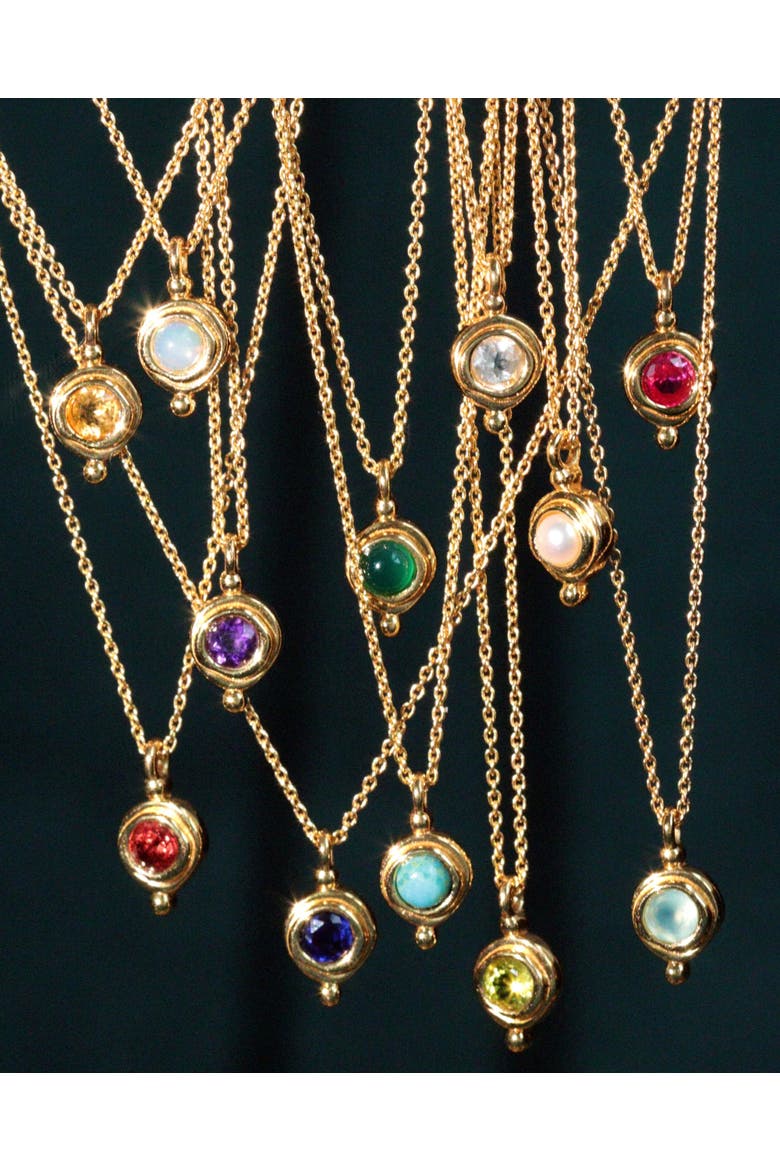 Birthstone Pendant Necklace, Alternate, color, December