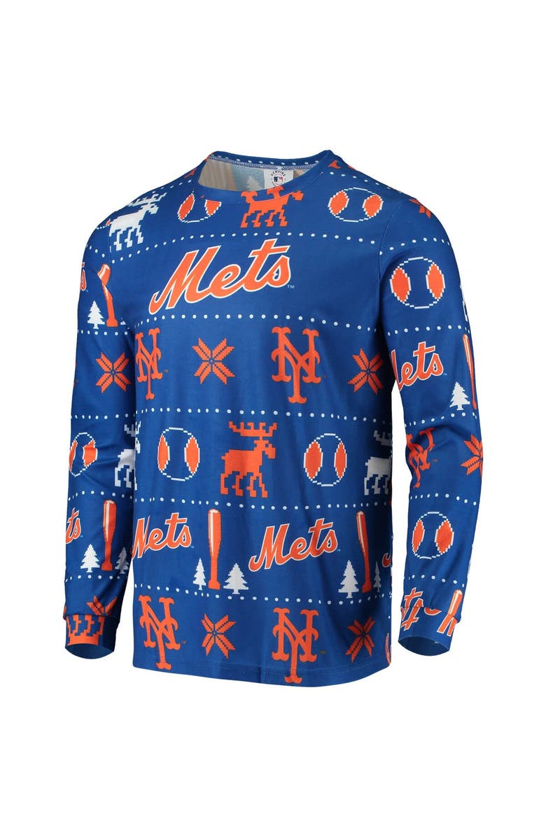 FOCO Men's FOCO Royal New York Mets Ugly Pajama Sleep Set, Alternate, color, 