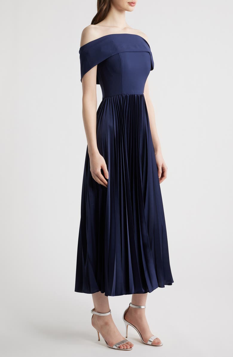 Hutch Stockton Off the Shoulder Maxi Dress, Alternate, color, Navy