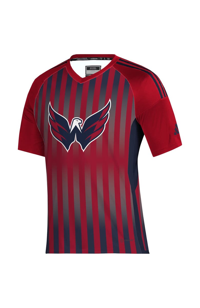adidas Men's adidas Red Washington Capitals AEROREADY Raglan Soccer Top, Alternate, color,