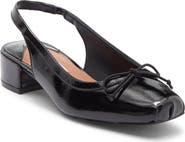 Steve Madden Loved Square Toe Patent Leather Slingback Pump