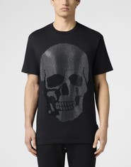 PHILIPP PLEIN Round Neck T-Shirt Skull Stones Men