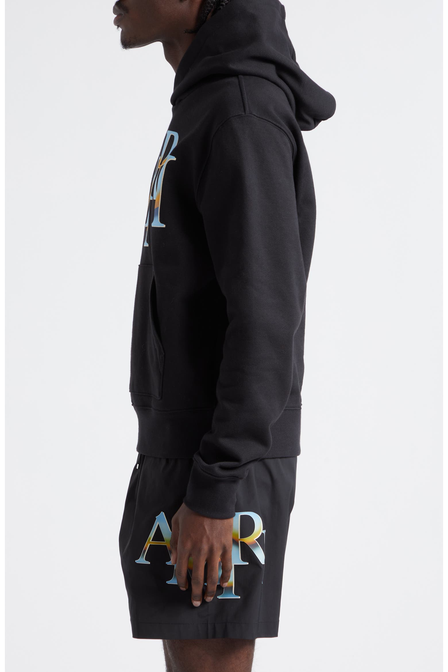 Stagger Ber AMIRI Chrome Staggered Logo Hoodie (Men) | Nordstromrack
