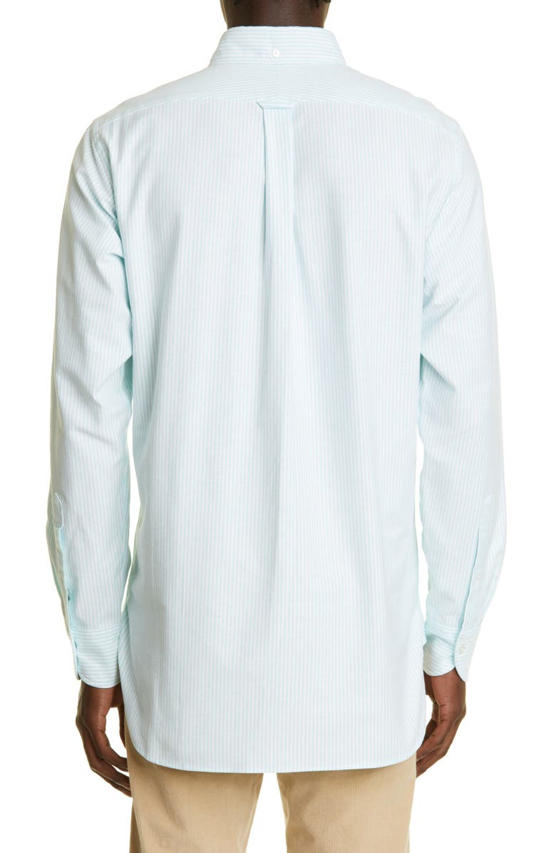 Drake's Stripe Button-Down Poplin Shirt, Alternate, color,