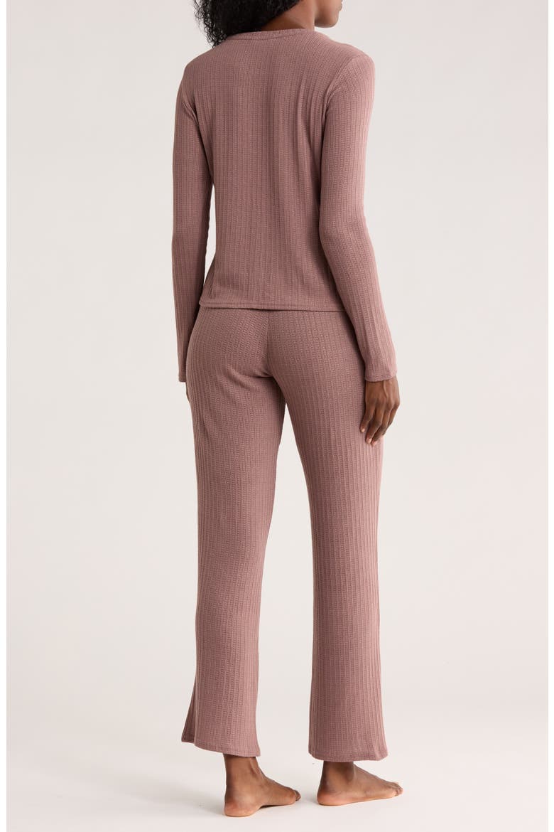 Cardigan Knit Pajamas, Alternate, color, MOCHA SALT