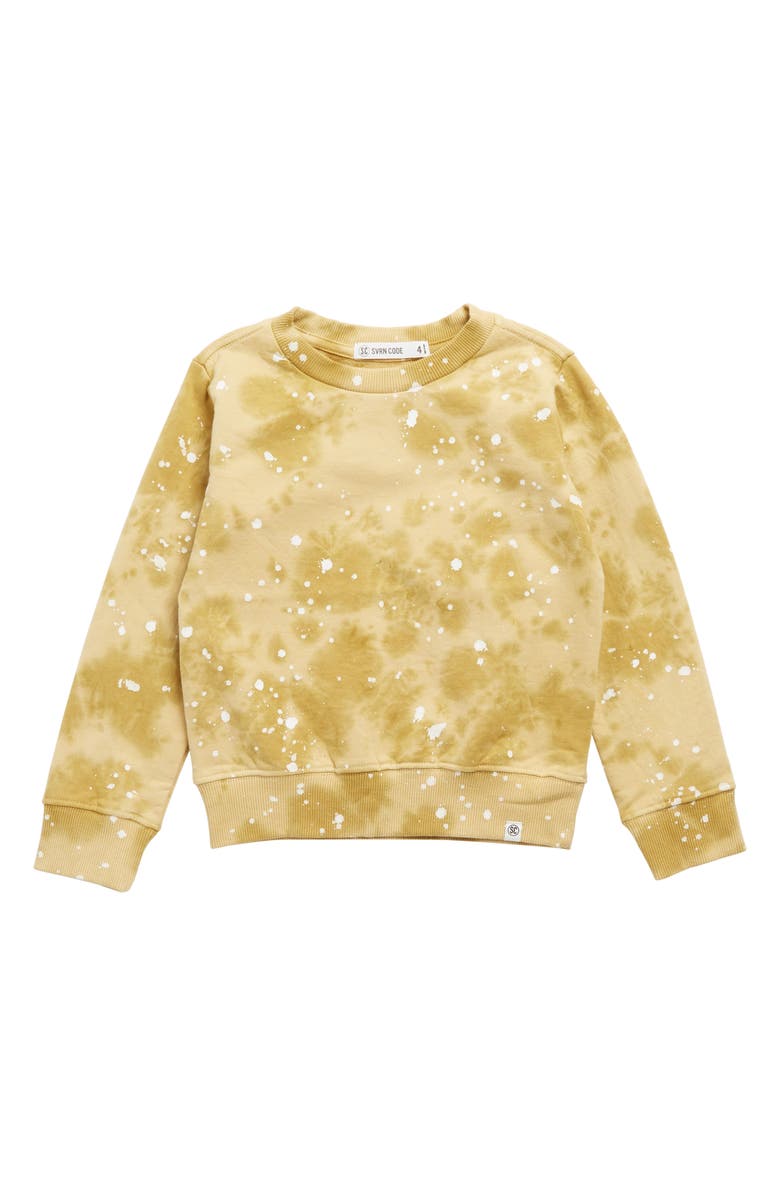 Sovereign Code Kids' Milo Tie Dye Splatter Sweatshirt, Main, color, 