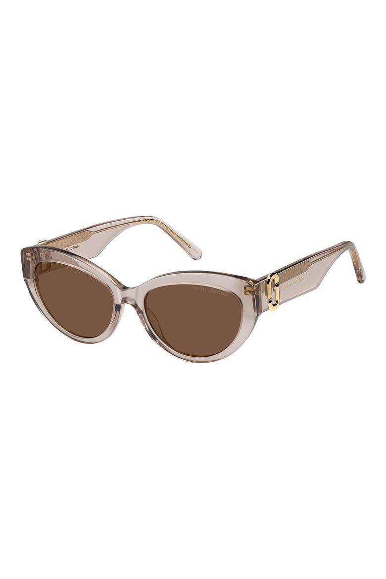 54mm Cat Eye Sunglasses, Alternate, color, NUDE/ BROWN
