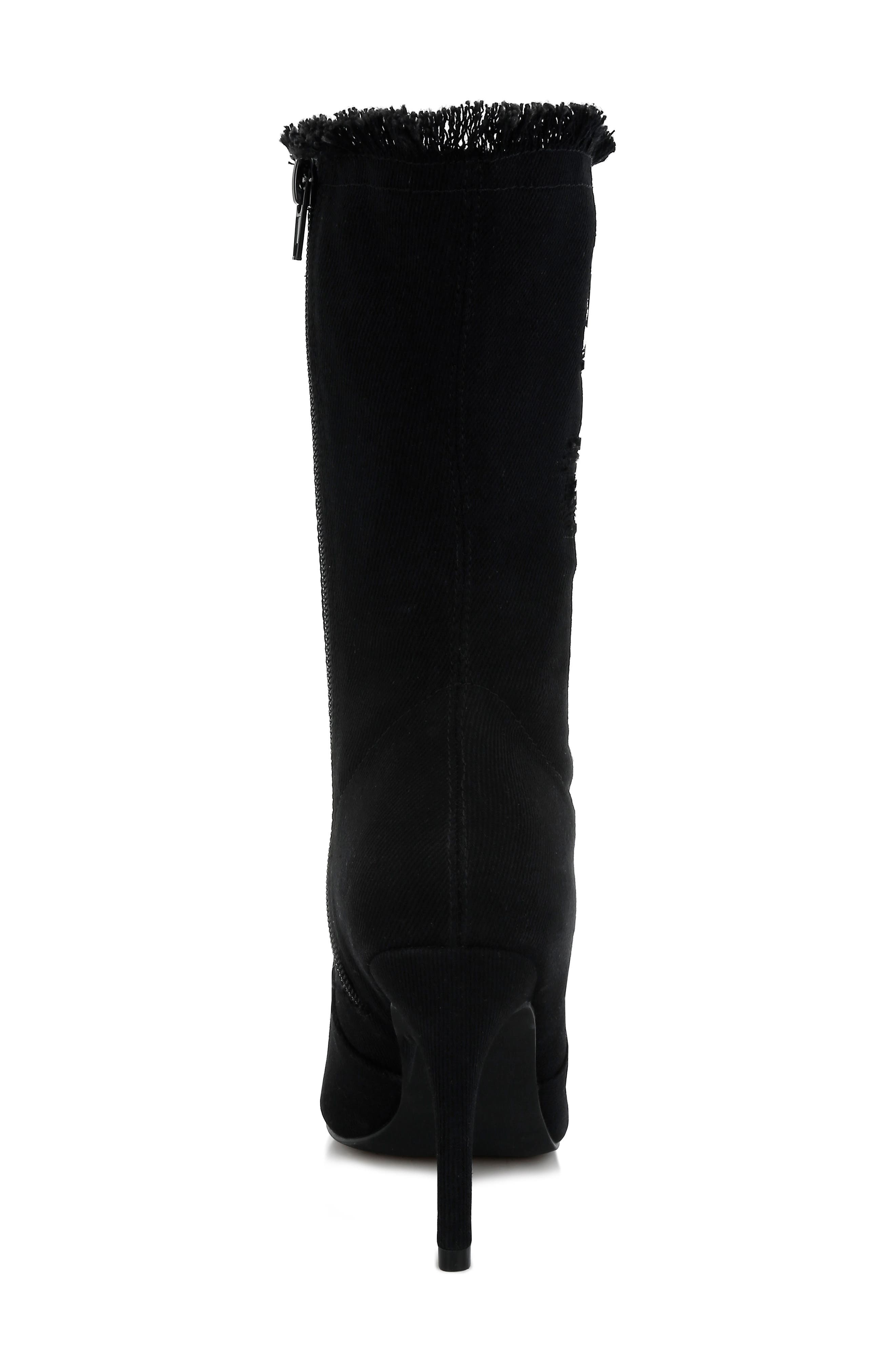 LONDON RAG Himkok Fringed Pointed Toe Boot, Alternate, color, 