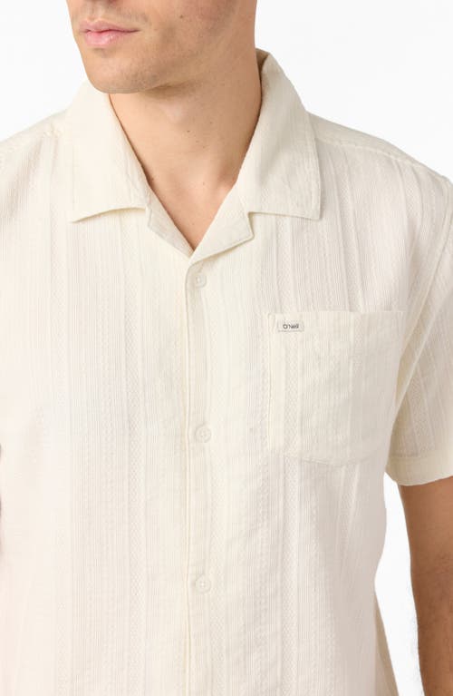 O'neill O'riginals Dobby Stripe Camp Shirt In Neutral