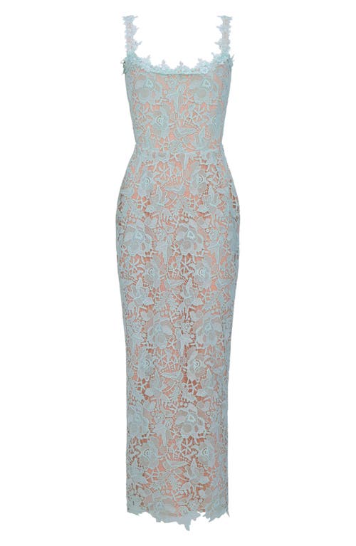 Sau Lee Coraline Floral Lace Cocktail Dress In White