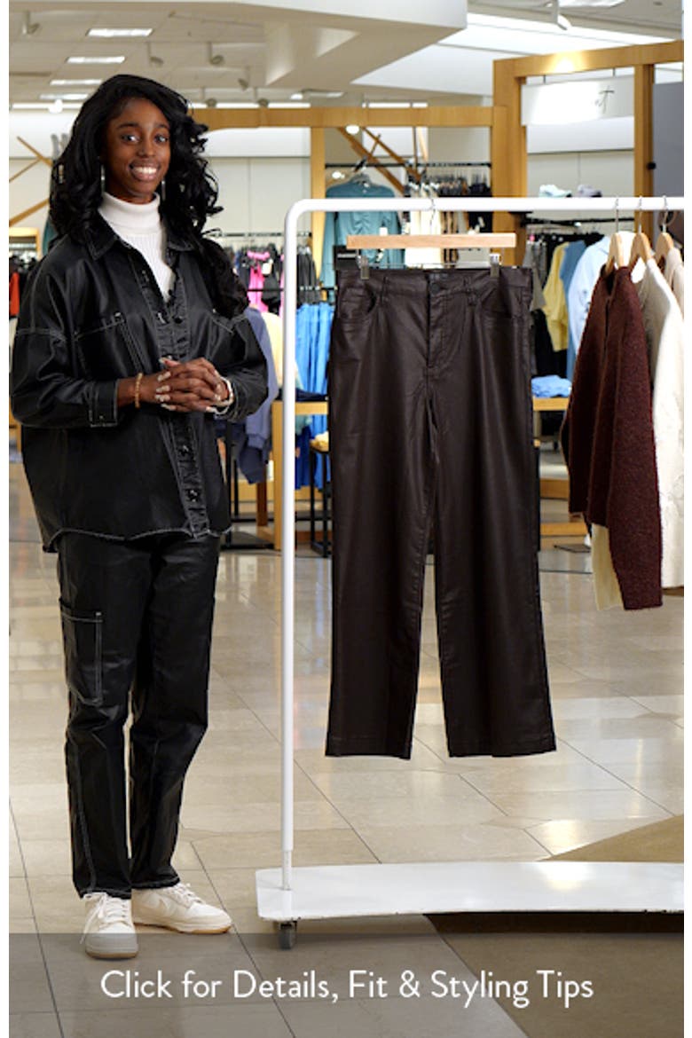Meg Coated High Waist Wide Leg Ankle Jeans video