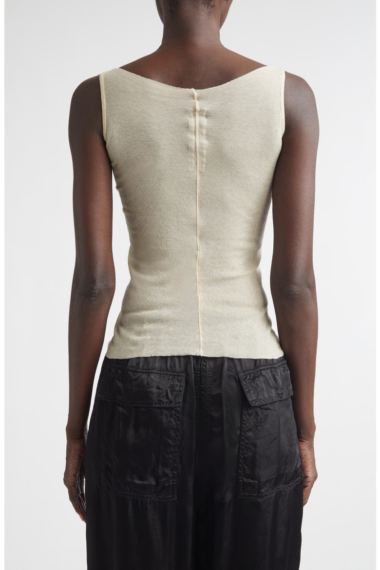 Raw Edge Cotton Tank, Alternate, color, SAND