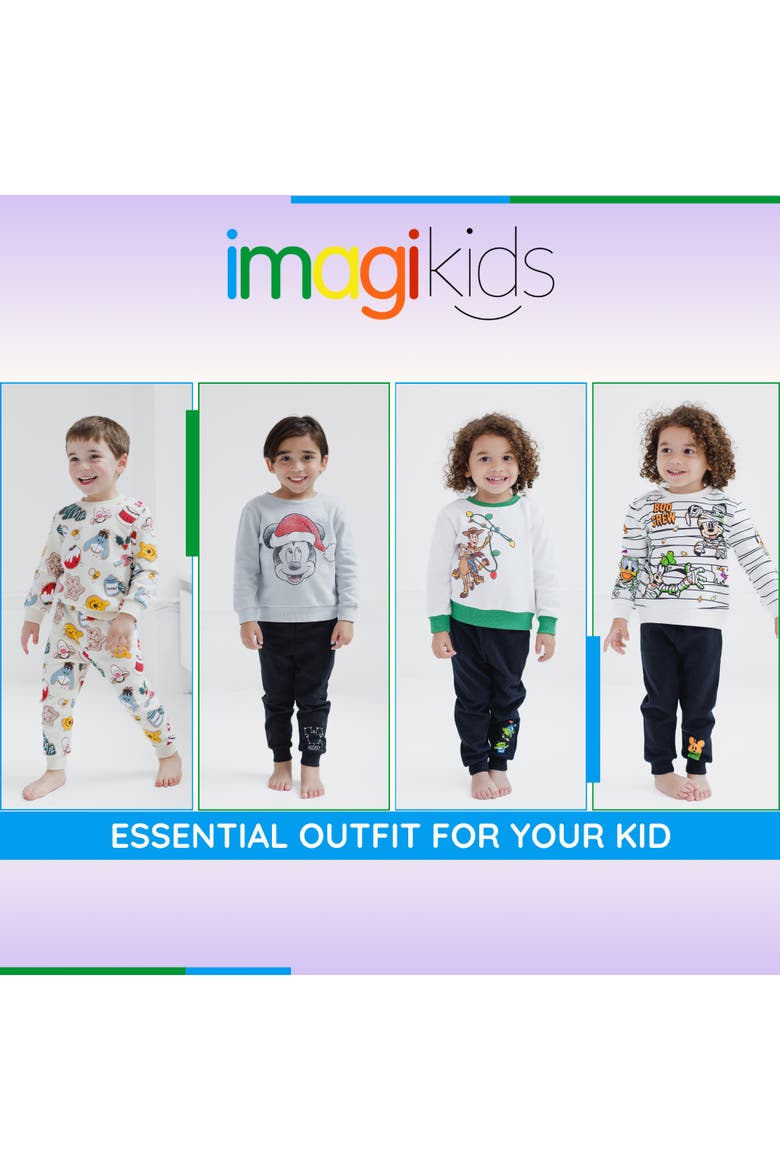 Pixar Holiday 2-Piece Fleece Sweatshirt and Pants Set, Alternate, color, Woody Bullseye Green
