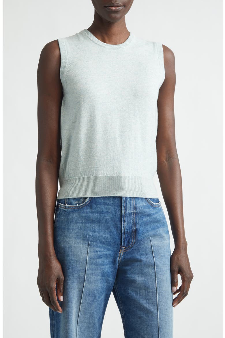 Iris Cashmere Sweater Vest, Main, color, LUNAN MINT