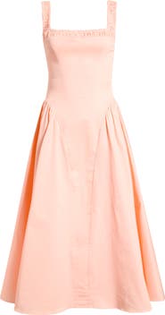 HOUSE OF CB Dorothy Stretch Pima Cotton Cocktail Midi Dress