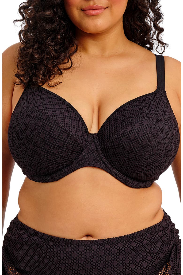 Bazaruto Underwire Plunge Bikini Top, Main, color, BLACK