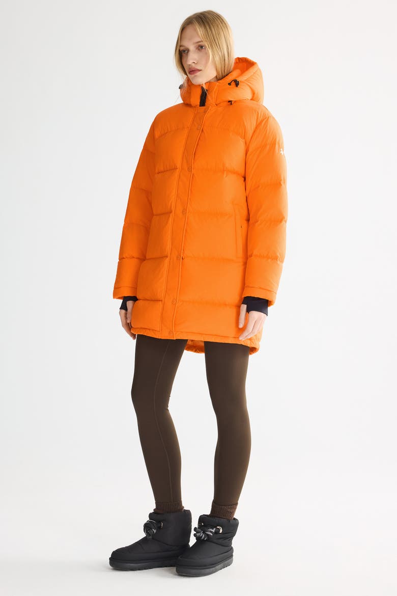 Puff-O® Hip-Length Down Puffer Jacket, Alternate, color, Orange