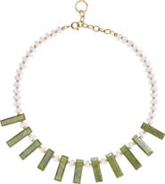 SHOP SPICY DAN Queen Green Quartz Aventurine Gold Plated Necklace