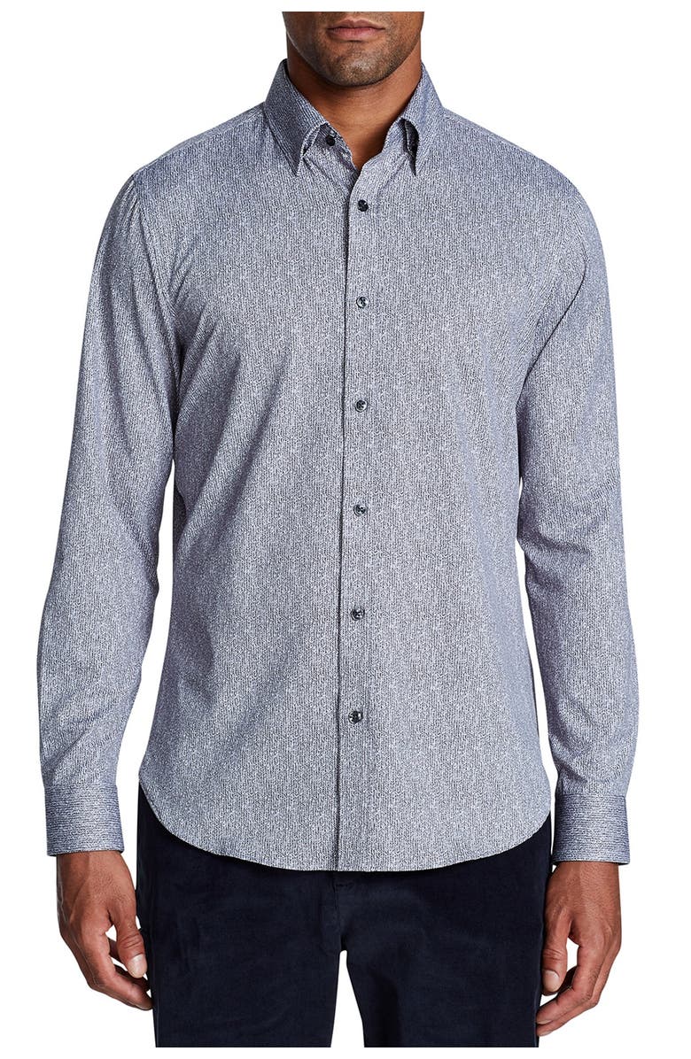 Brooklyn Brigade Leaf Print Performance Shirt, Alternate, color, 