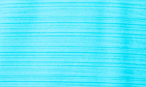 Tailorbyrd Stripe Quarter Zip Performance Polo In Aqua
