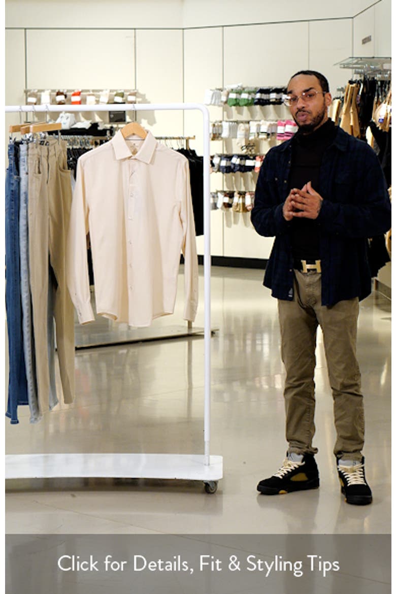Slim Fit Solid Performance Dress Shirt video