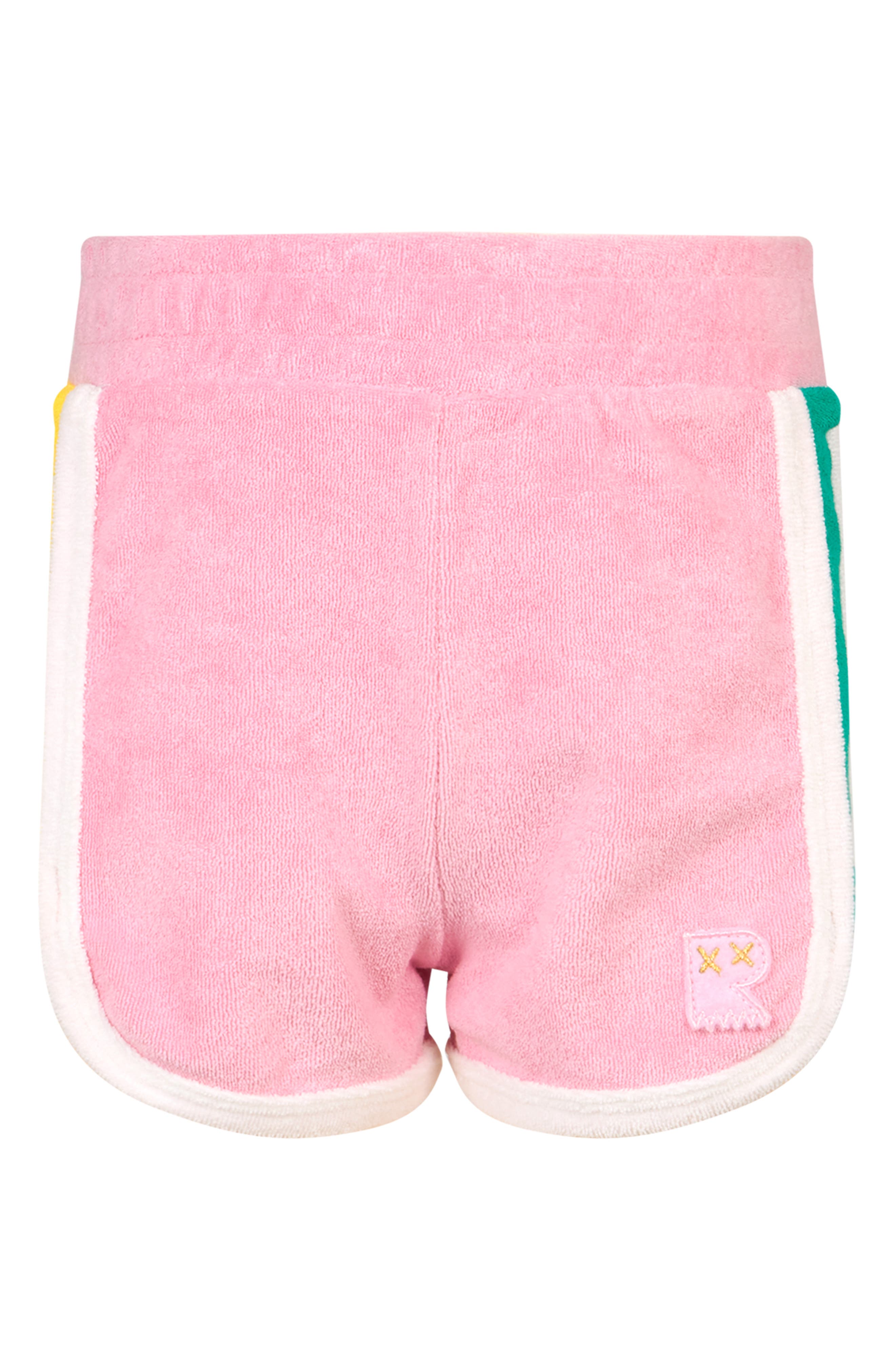 Rock Your Kid Kids' Sporty French Terry Shorts In Pink