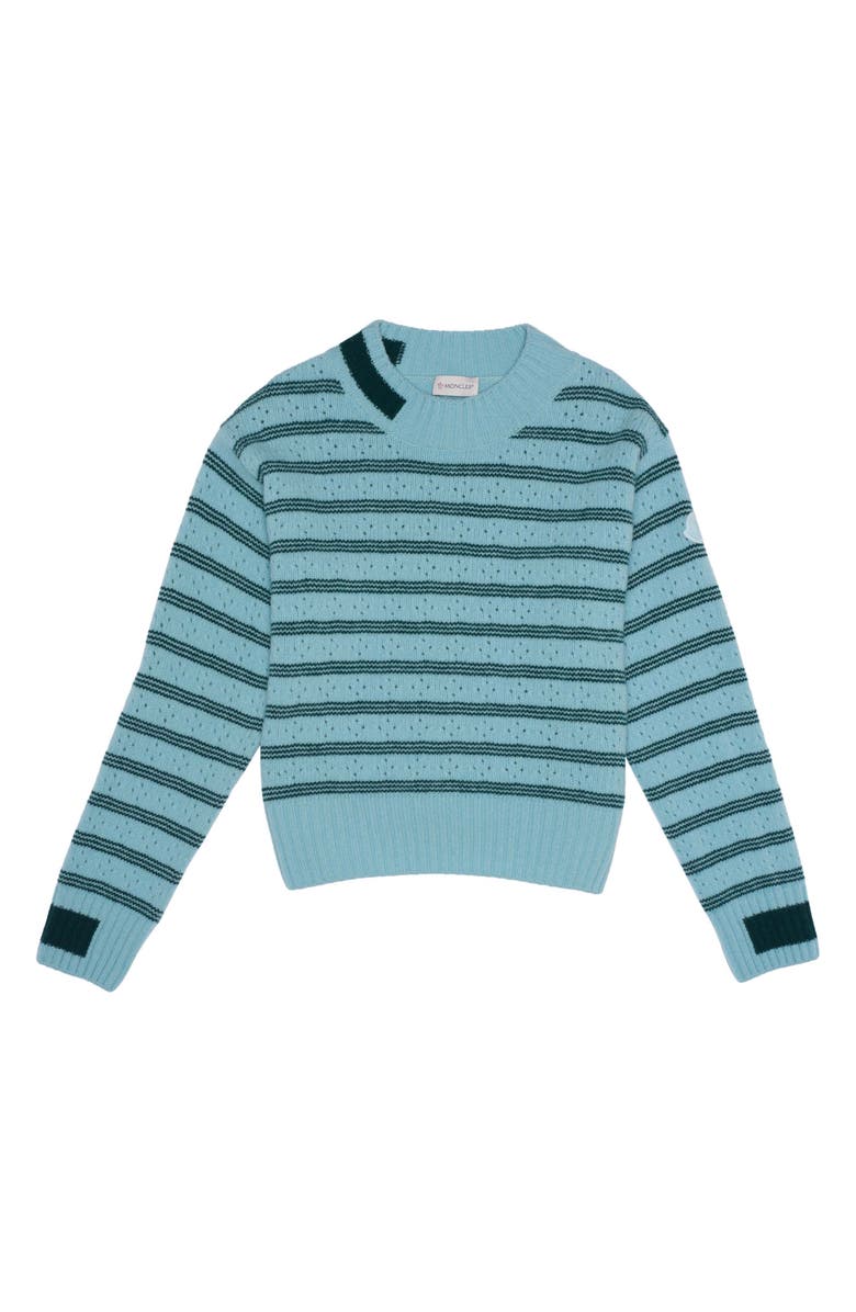 Moncler Stripe Wool Sweater, Alternate, color, 