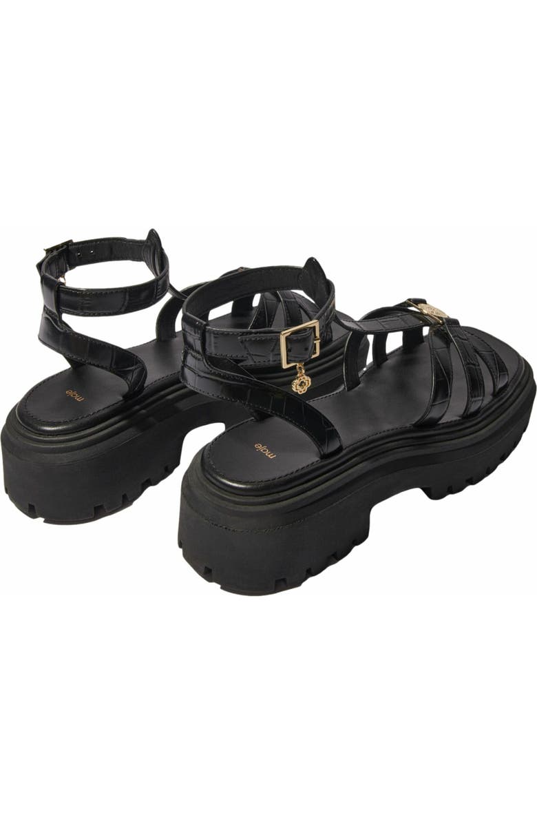 maje Flat sandals with tread, Alternate, color,