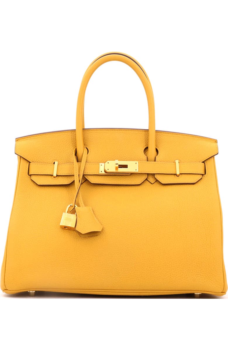 Pre-Owned Hermes Birkin Handbag Yellow Togo with Gold Hardware 30, Main, color,