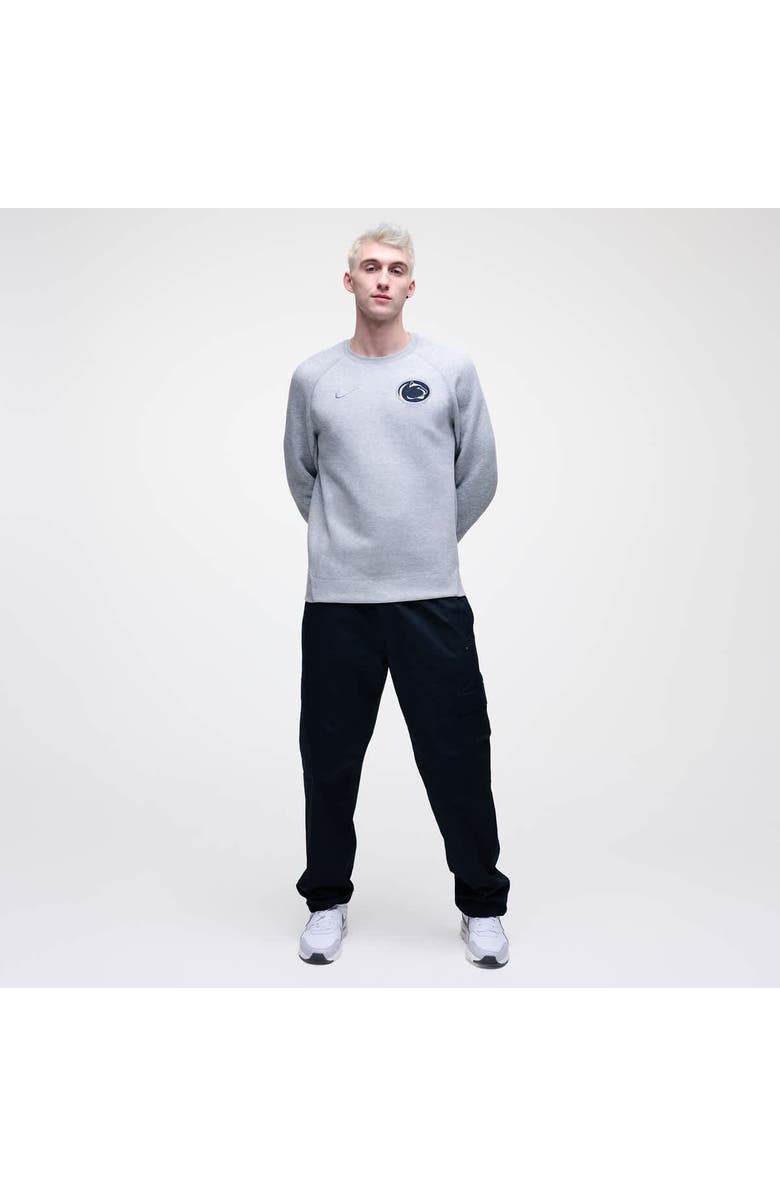 Nike Men's Nike Heather Gray Penn State Nittany Lions Tech Fleece Raglan Sweatshirt, Alternate, color, Heather Gray
