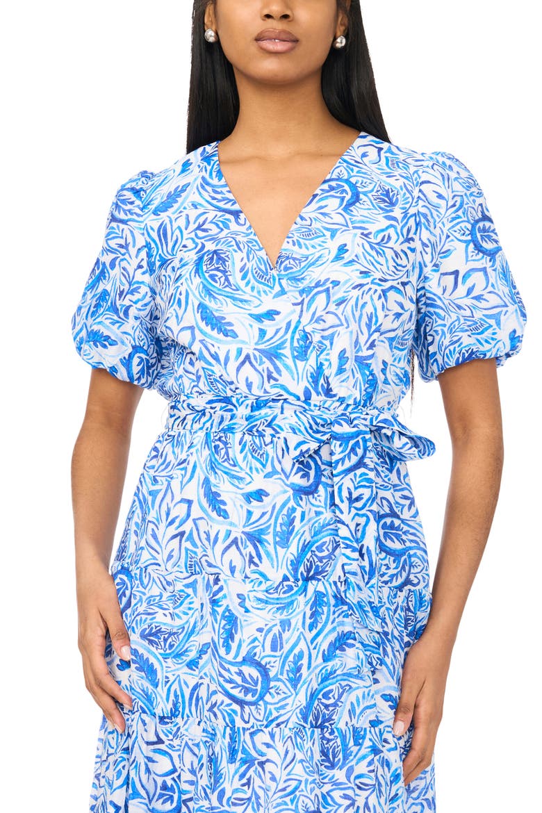 Puff Sleeve Maxi Dress, Alternate, color, OPULANT BLUE