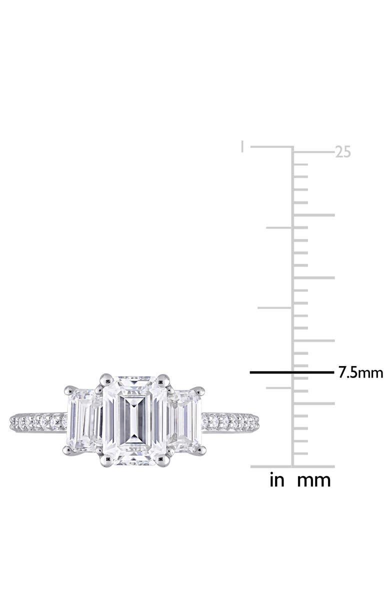 DELMAR Dew Octagon Created Moissainte Ring, Alternate, color, White