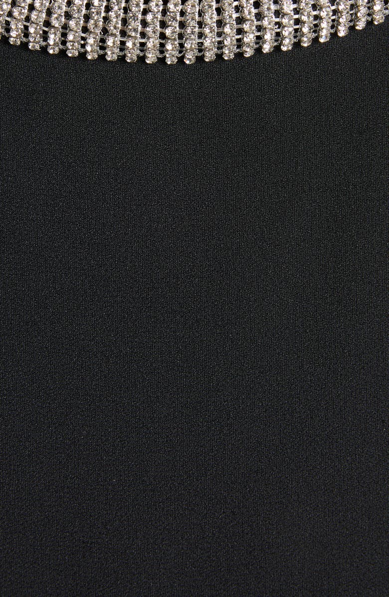 TOM FORD Crystal Embellished Asymmetric Crepe Cocktail Dress, Alternate, color, Black