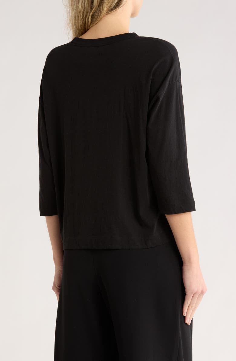 Vince Boxy Bracelet Sleeve Top, Alternate, color, Black