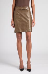 TOM FORD Paneled Napa Leather Pencil Skirt