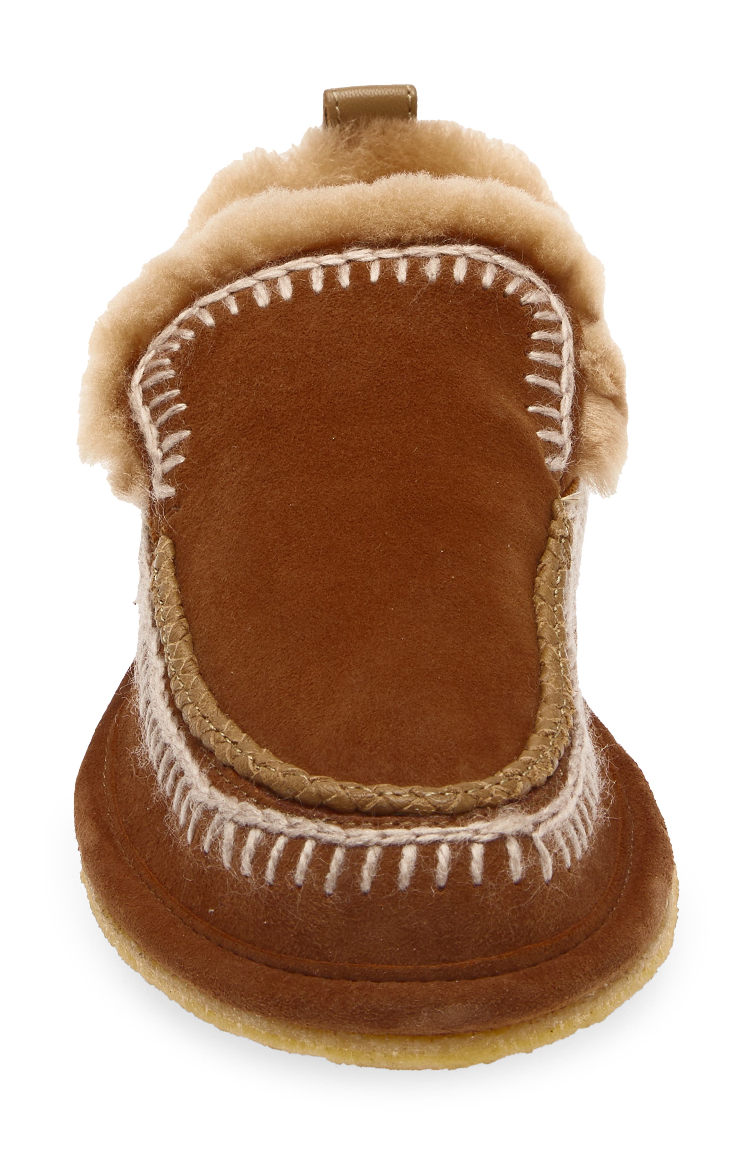 Laidback London Jude Shearling Slipper, Alternate, color, Nutmeg Suede / Wheat