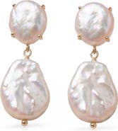 SAACHI Double Freshwater Pearl Dangle Earrings