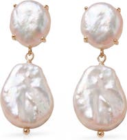 SAACHI Double Freshwater Pearl Dangle Earrings